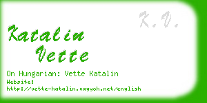 katalin vette business card